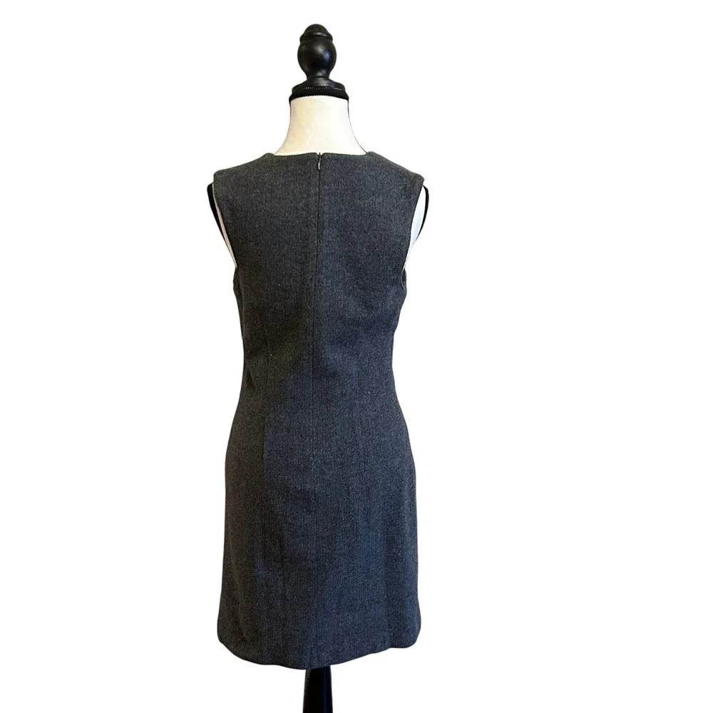 Eddie Bauer Womens V Neck Sleeveless Wool Blend Sheath‎ Dress Size 4